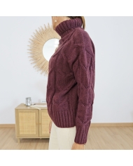 Pull TARJA – détail maille torsadée fantaisie