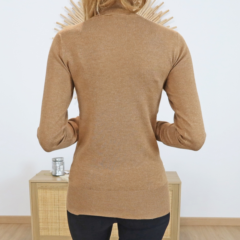 Sous-pull camel – matière viscose extensible