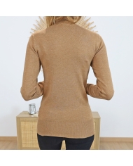 Sous-pull camel – matière viscose extensible