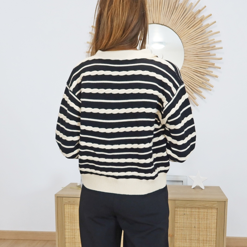 Gilet femme – vue de dos coupe droite