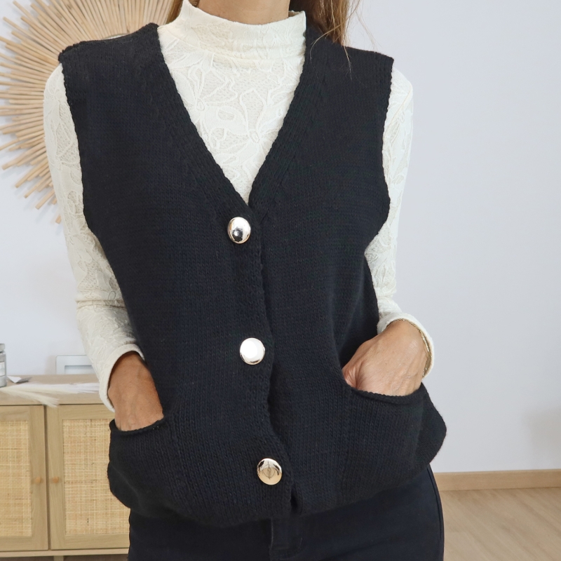 Gilet LOUISETTE – poches plates