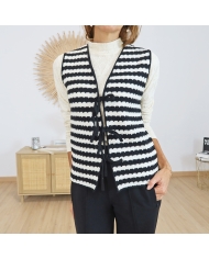 Gilet sans manches 100% coton – texture & motif