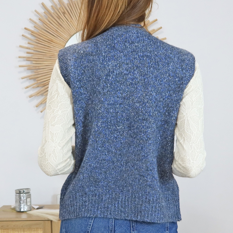 Gilet LÉANA – vue de dos coupe droite