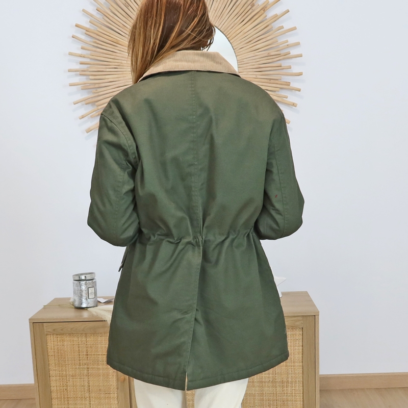 Veste matelassée kaki – vue de dos