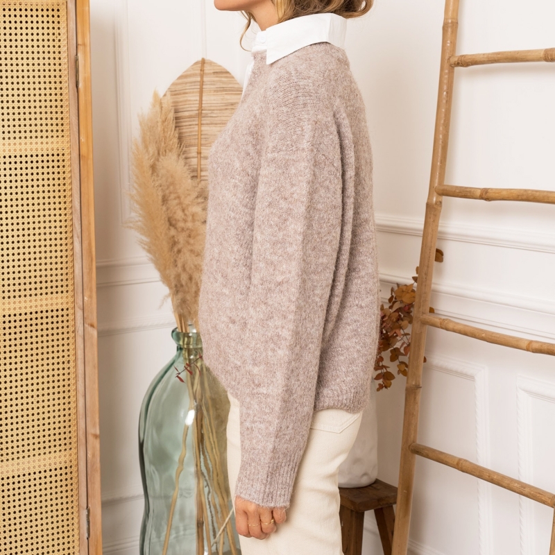 Look GLADYS + jean vanille