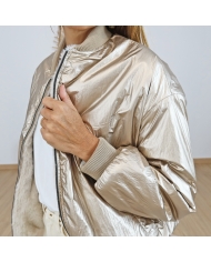 Bombers réversible HÉLOISE – détail poche à pression