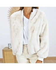 Bombers HÉLOISE Garcia – côté fourrure douce vue de face