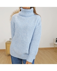 Maille bleue brillante – détail matière