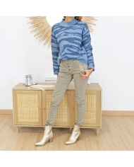 Look pull KASANDRA + jean vic taupe