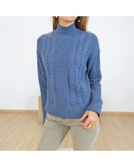 Pull femme EDWINA bleu – vue de face