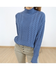 Pull EDWINA – détail maille torsadée