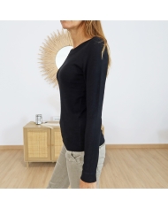 Look pull noir + jean – présentation