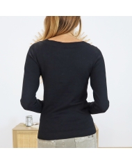 Pull noir Kaffe – vue de dos