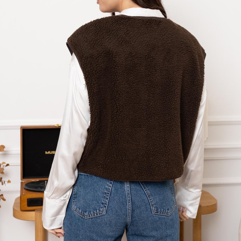 Veste femme moutonnée DORIS – vue de dos