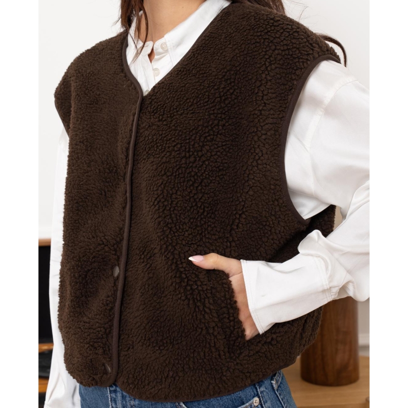 Détail matière moumoute chocolat