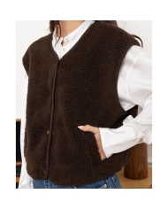 Détail matière moumoute chocolat