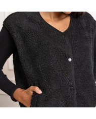 Matière moumoute noire – gros plan