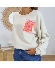 Sweat SOLÉNA écru – vue de face