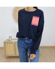 Sweat SOLÉNA bleu marine – vue de face