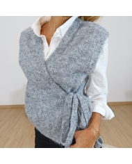 Gilet cache-cœur ALTHEA détail nouage