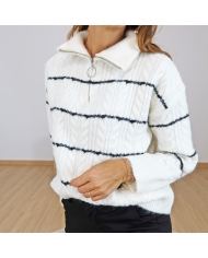 Détail col camionneur zip AEON