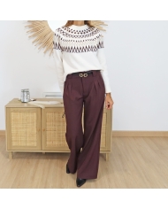 Look ALBERTA + pantalon BAY prune
