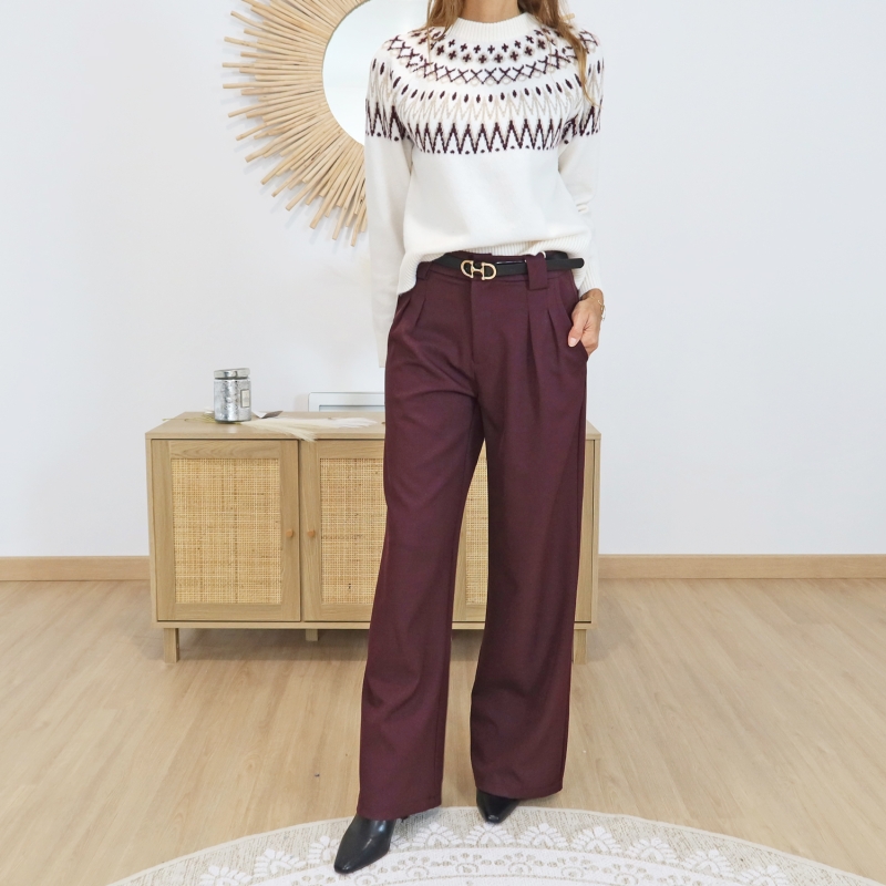Look pantalon prune + pull Alberta