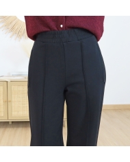 Taille élastiquée pantalon LUCIE noir