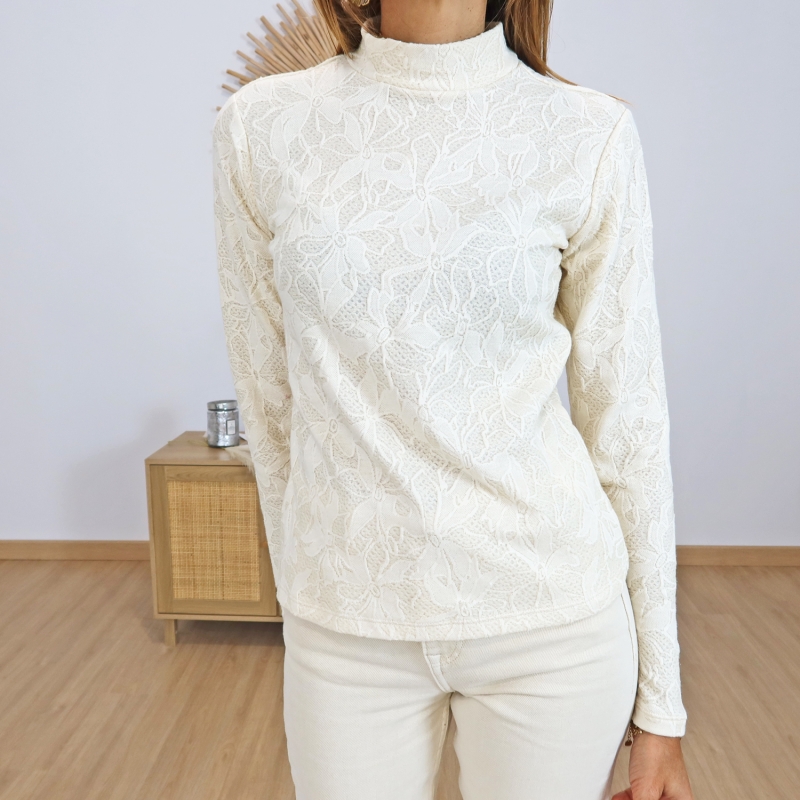 top manches longues dentelle femme