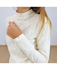 top col cheminée femme écru