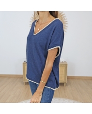 top maille femme lurex doré