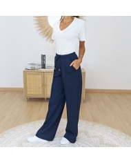 pantalon femme confortable marine