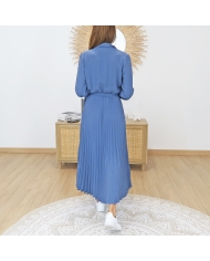 robe longue fluide femme ceinture