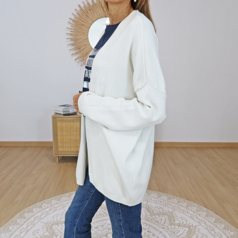 Gilet femme Good Vibes beige