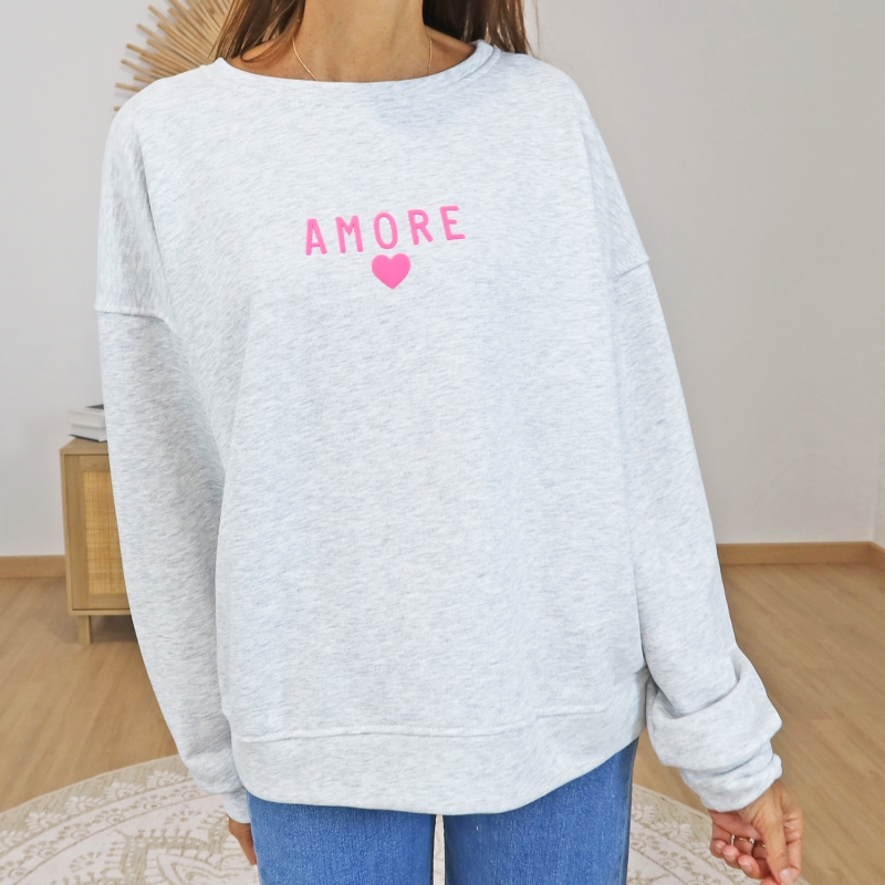 sweat amore coeur femme