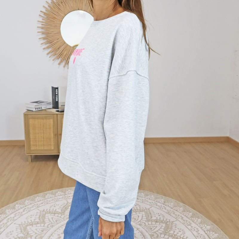 Sweat Amore Heart gris