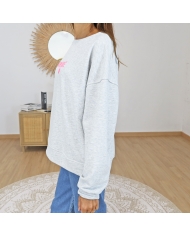 Sweat Amore Heart gris