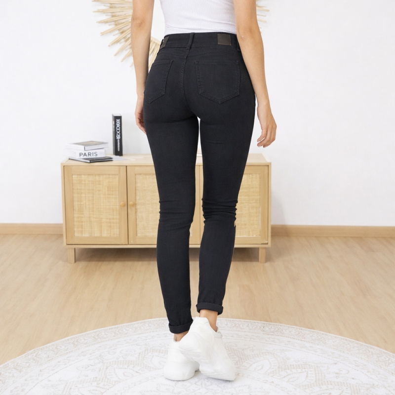 jean push up femme noir