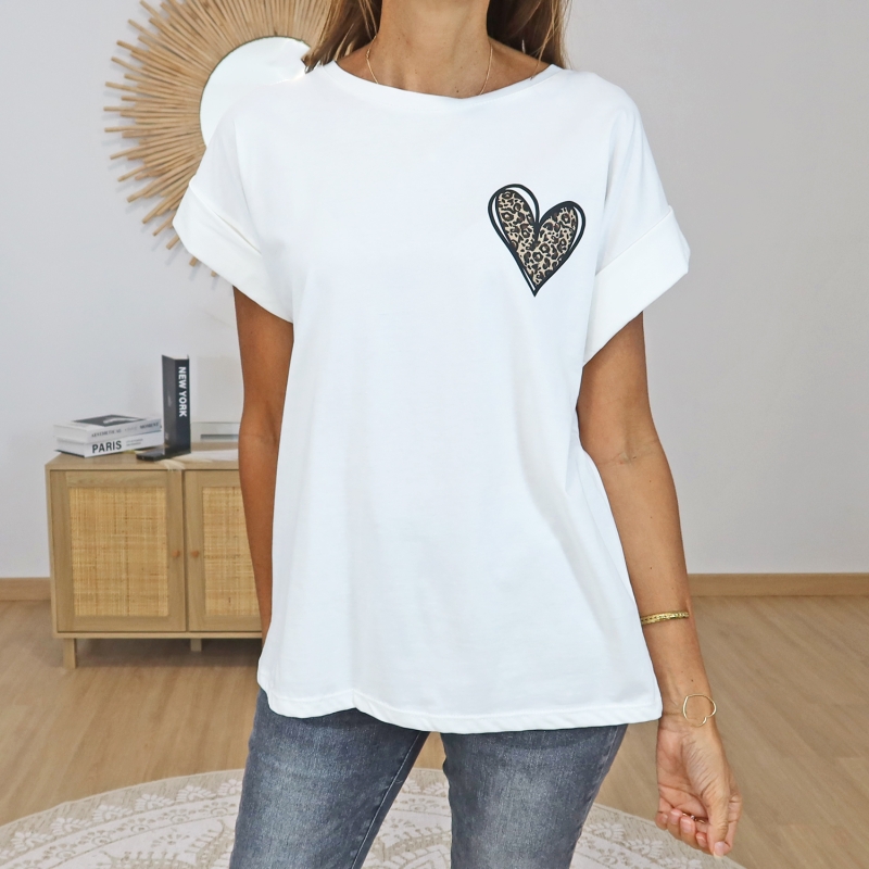 t shirt femme coton blanc