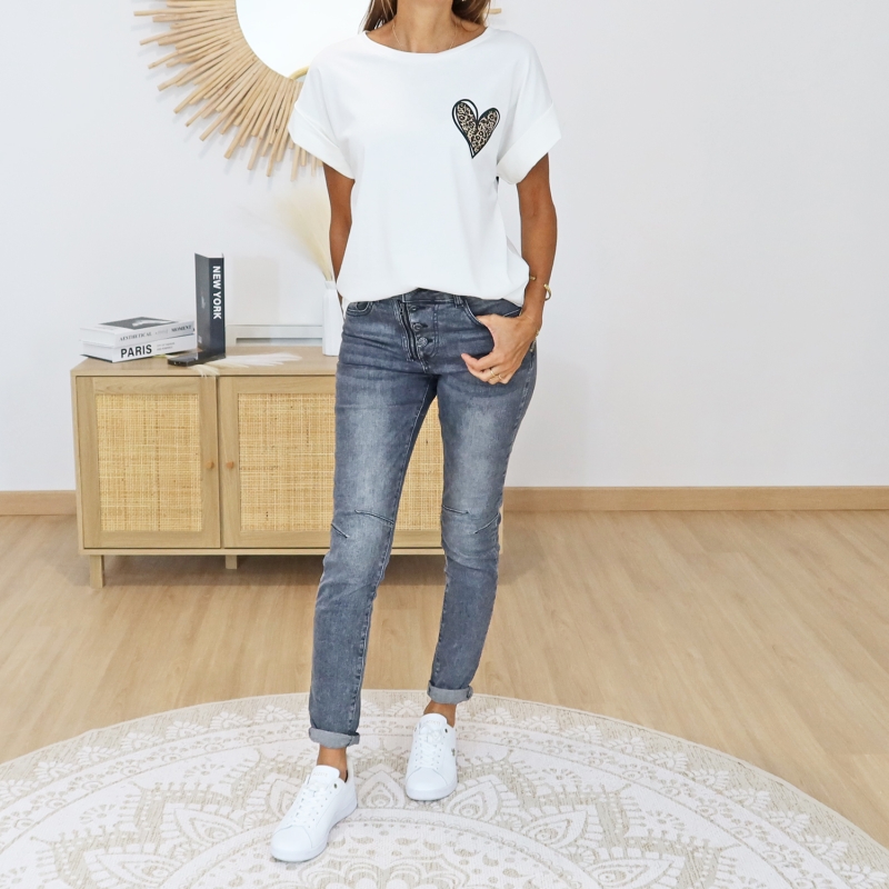 t shirt femme tendance leopard