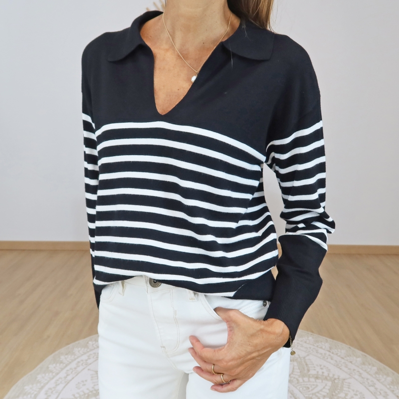pull femme rayure horizontale