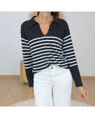 pull femme style marinière chic