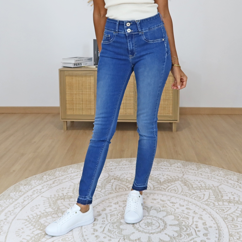 jean femme push up bleu tiffosi