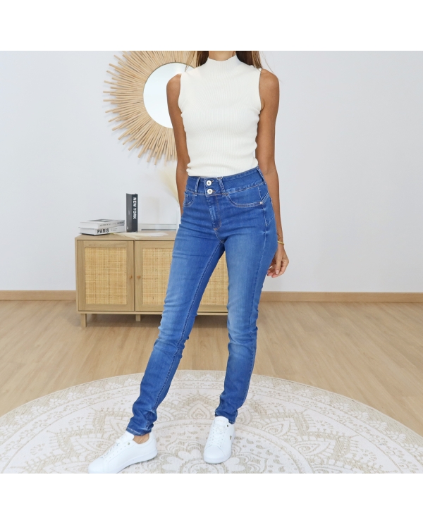 jean femme push up bleu tiffosi