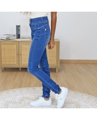 jean skinny femme taille haute
