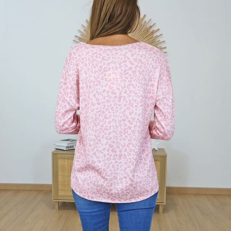 pull femme fabrication italienne rose