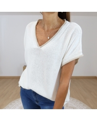 top maille beige femme livia