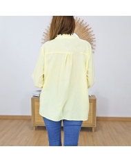 chemise femme jaune rayée printemps