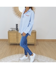 chemise saint barth dos brodé