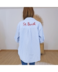 chemise femme rayée bleu casual chic